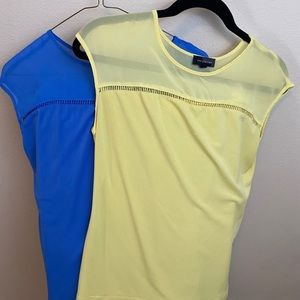 The Limited two blouses yellow and blue Sze S